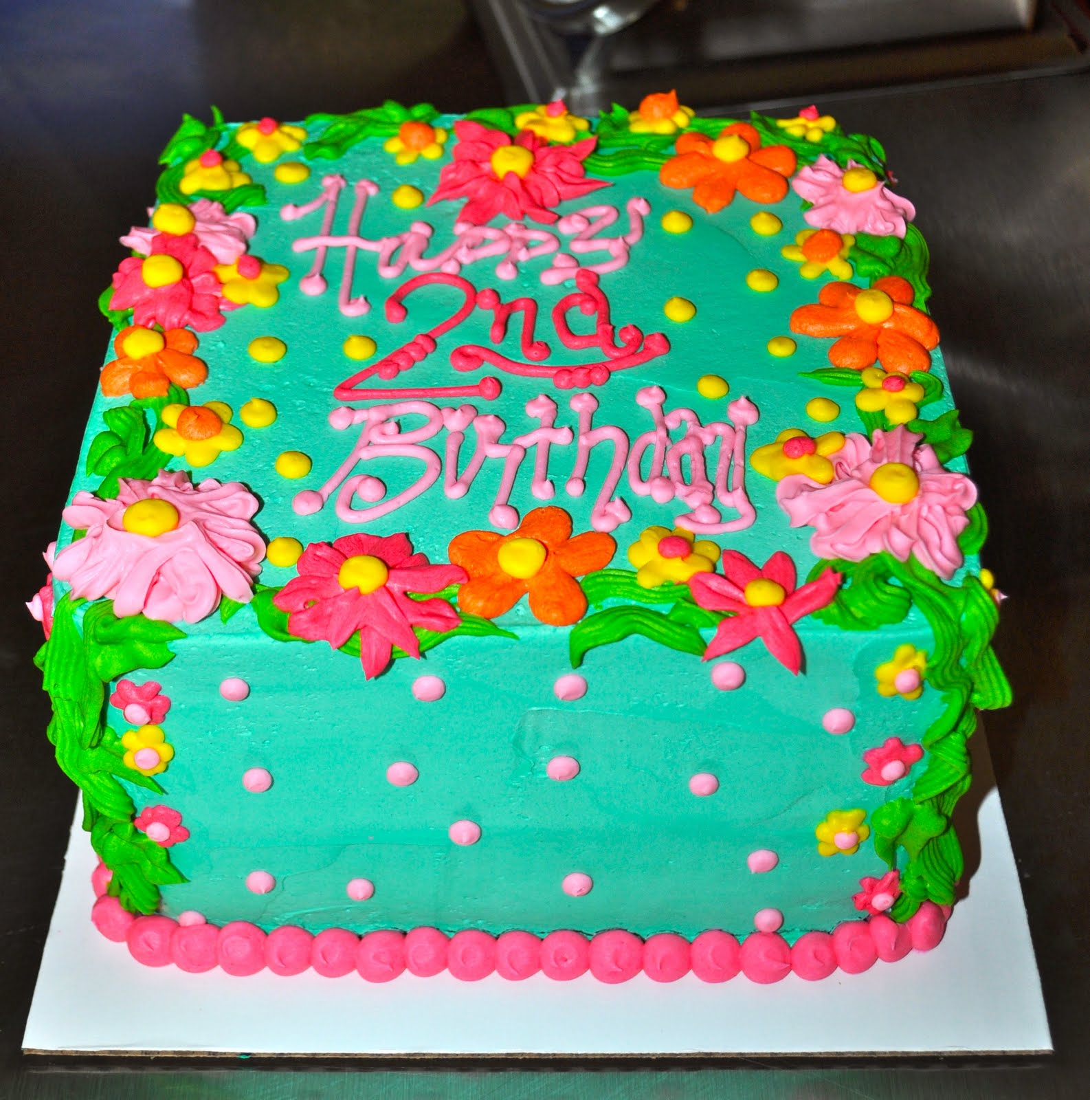 Sheet Cake with Buttercream Flowers