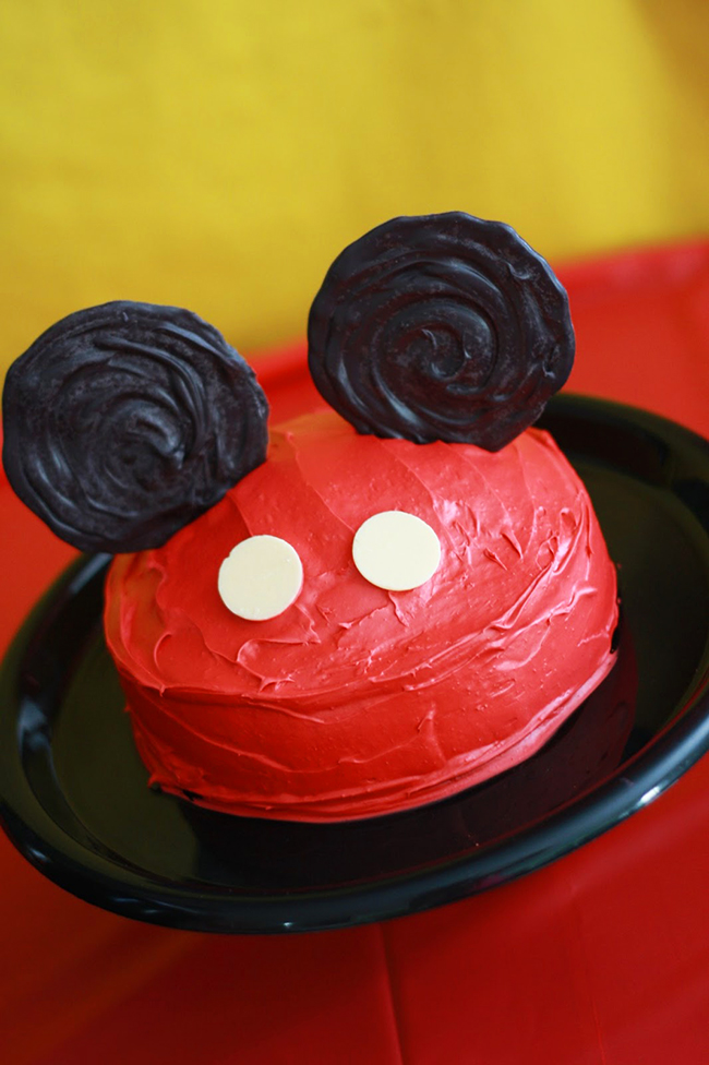 Simple Mickey Mouse Birthday Cake