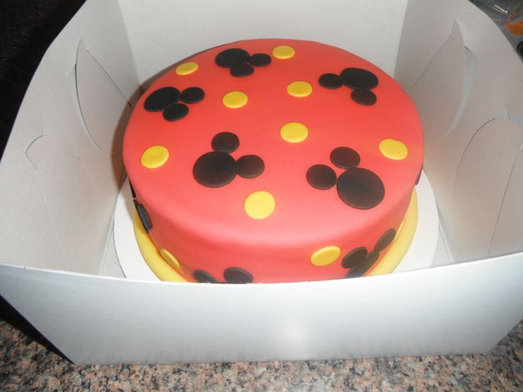 Simple Mickey Mouse Birthday Cake