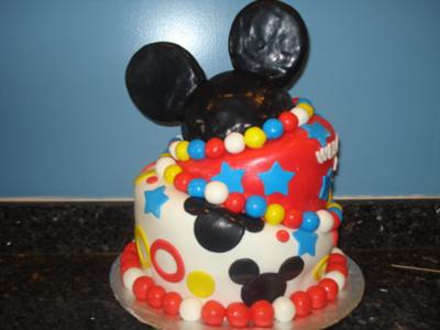 Simple Mickey Mouse Birthday Cake