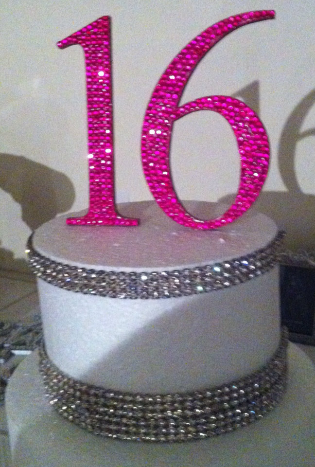 Sweet 16 Cake Topper