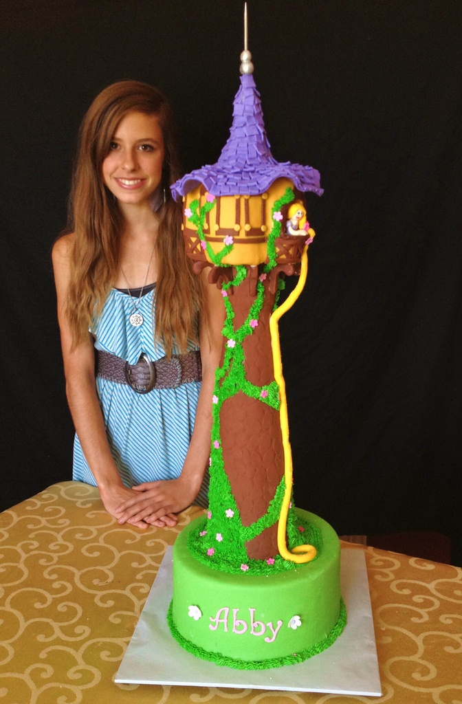 Tangled Rapunzel Tower Cake