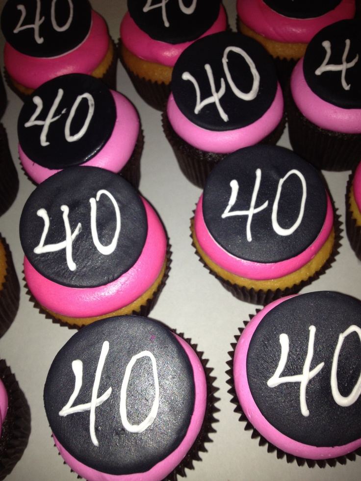 40th Birthday Cupcake Ideas