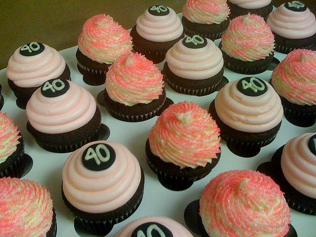 40th Birthday Cupcakes