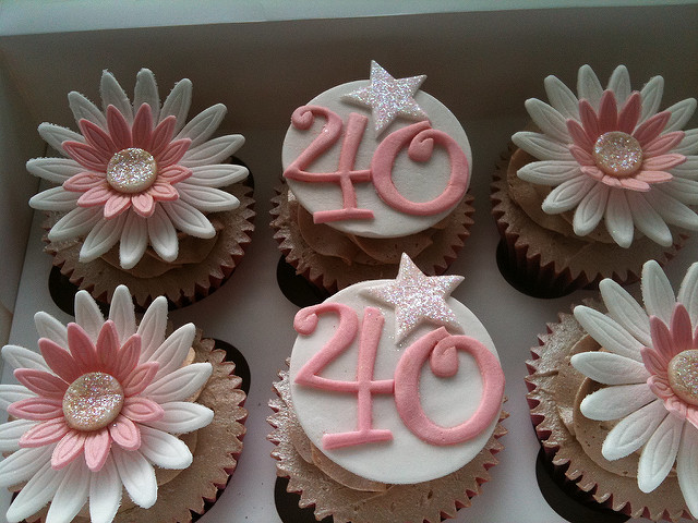 40th Birthday Cupcakes