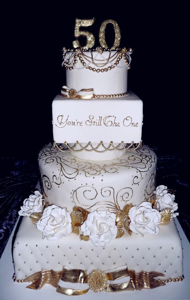 50th Wedding Anniversary Cake Ideas