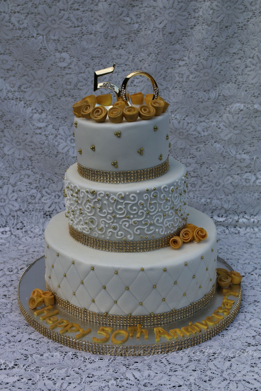 50th Wedding Anniversary Cake