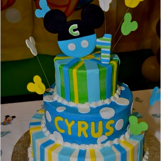 Baby Mickey Mouse Birthday Cake