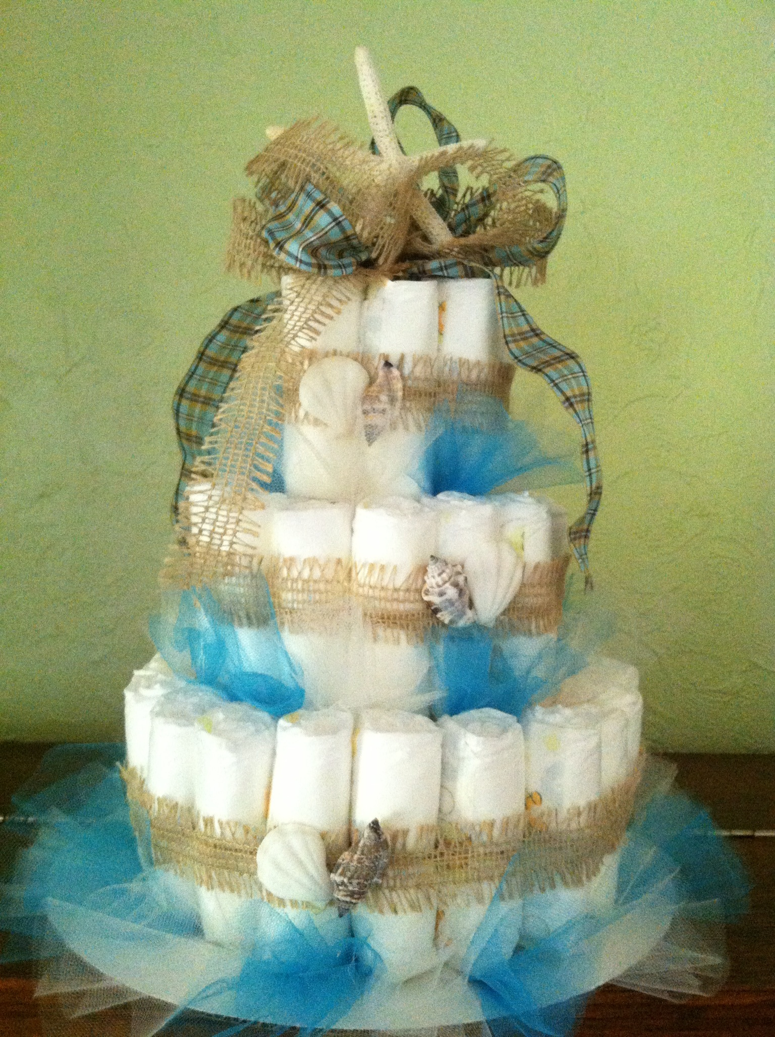 Baby Ocean Theme Diaper Cake