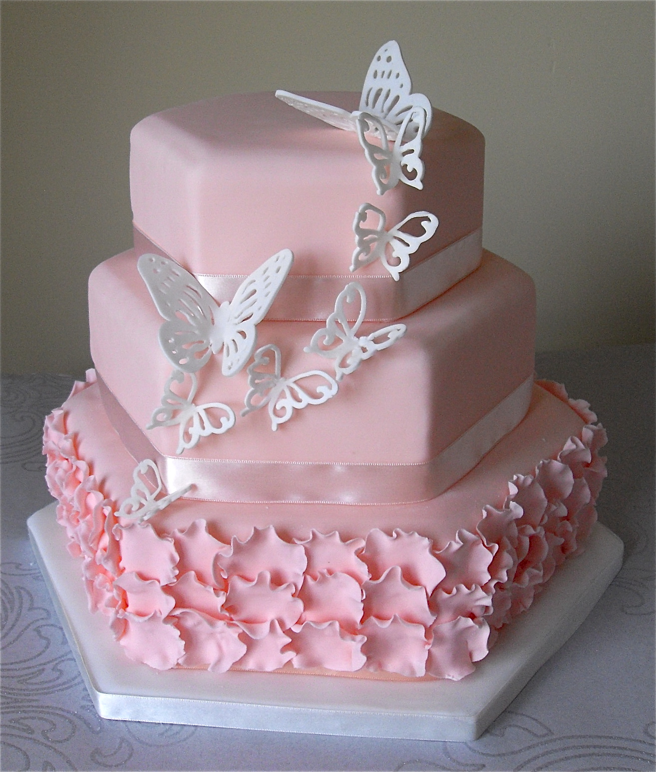 7 Photos of Pink Butterfly Birthday Cakes