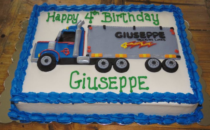 10 Photos of Red Big Rig Birthday Cakes