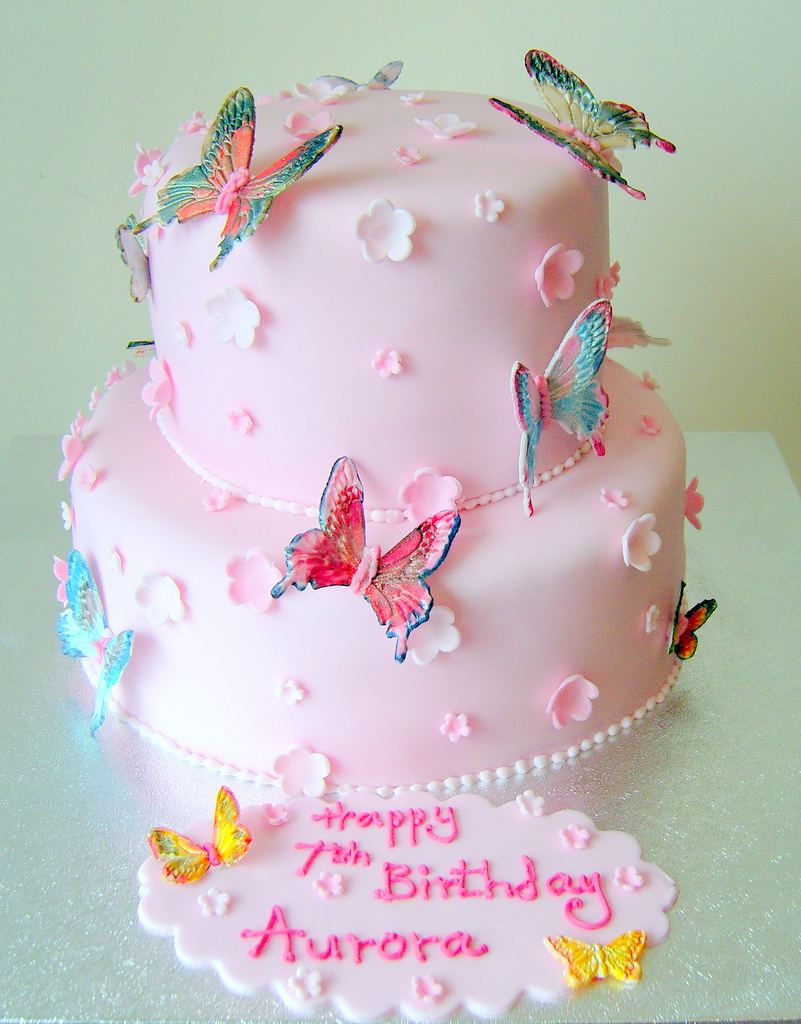 Birthday Cake with Butterfly