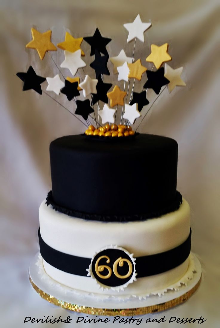 Black and Gold 60th Birthday Cakes