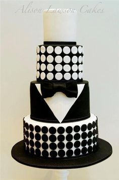 Black and White Tuxedo Cake