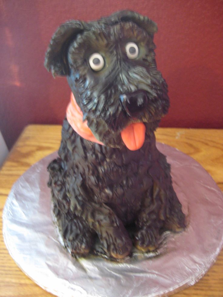 Brown Dogs with Birthday Cake