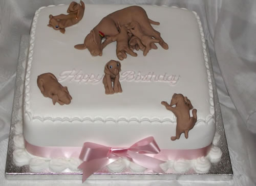 Cute Dog Birthday Cake