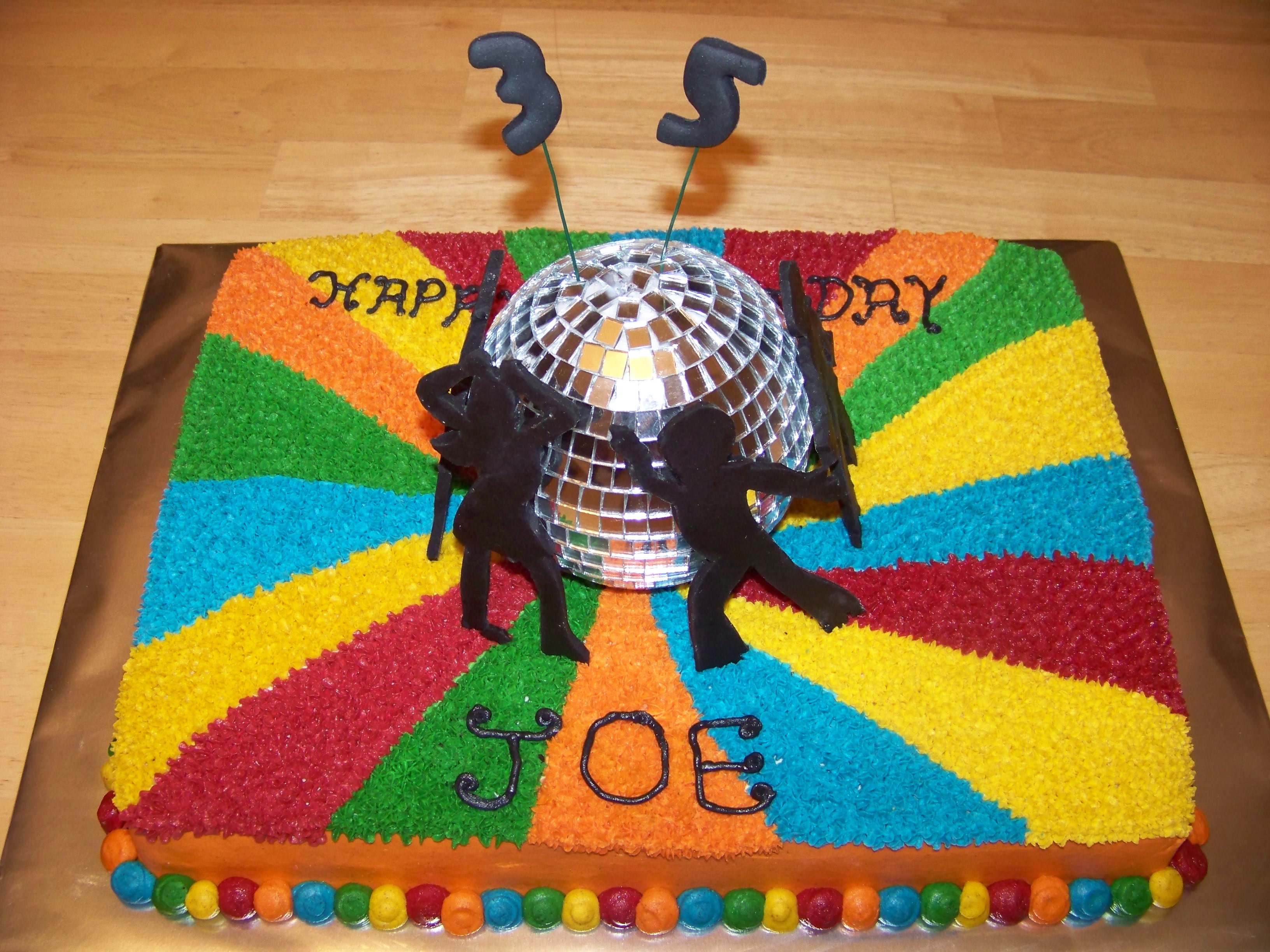 Disco Birthday Cake Sheet