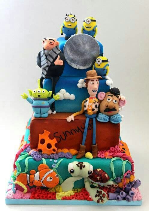 Disney Cartoon Birthday Cake