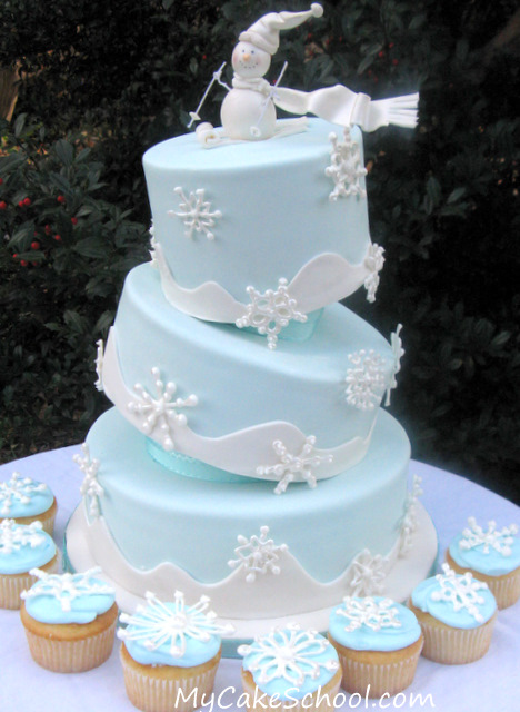 Disney Frozen Snowflake Cake