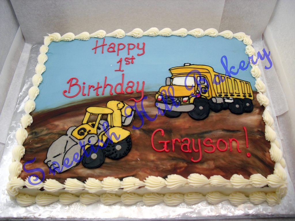 Dump Truck Birthday Cake