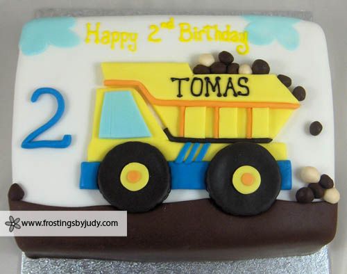 Dump Truck Birthday Sheet Cake