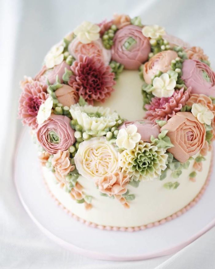 13 Cute Flower Birthday Cakes Photo - Birthday Cake with Flowers ...