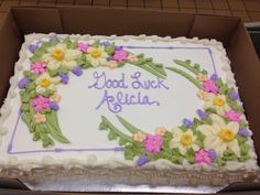 Flower Sheet Cake Designs