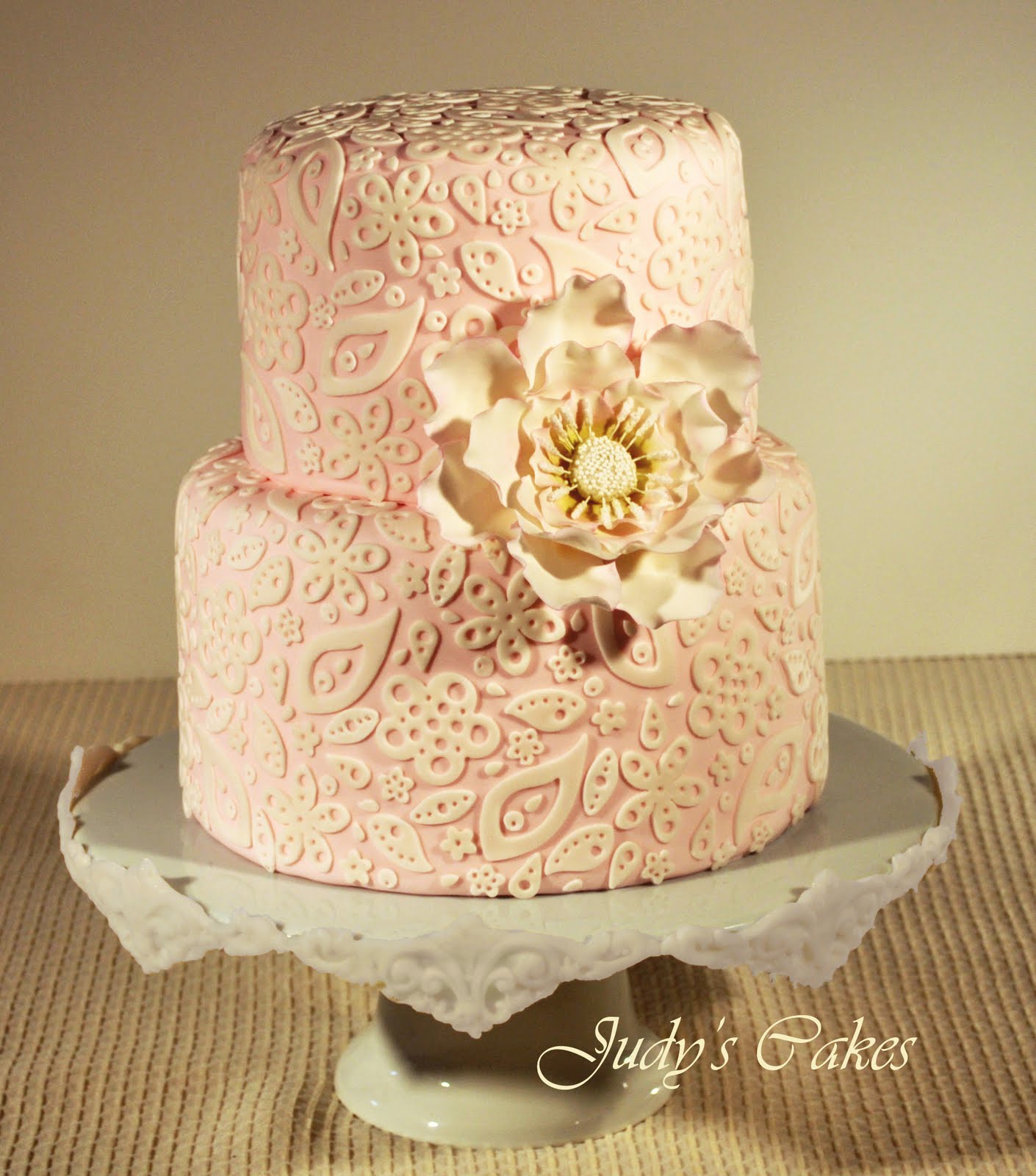 Fondant Lace Molds Wedding Cake