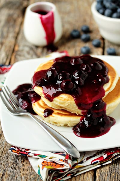 Homemade Blueberry Pancakes