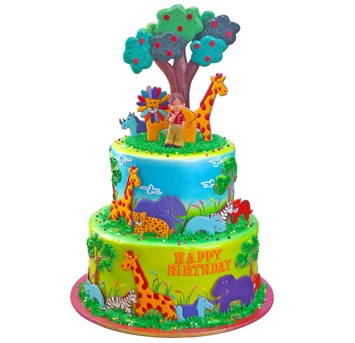 Jungle Safari Birthday Cake