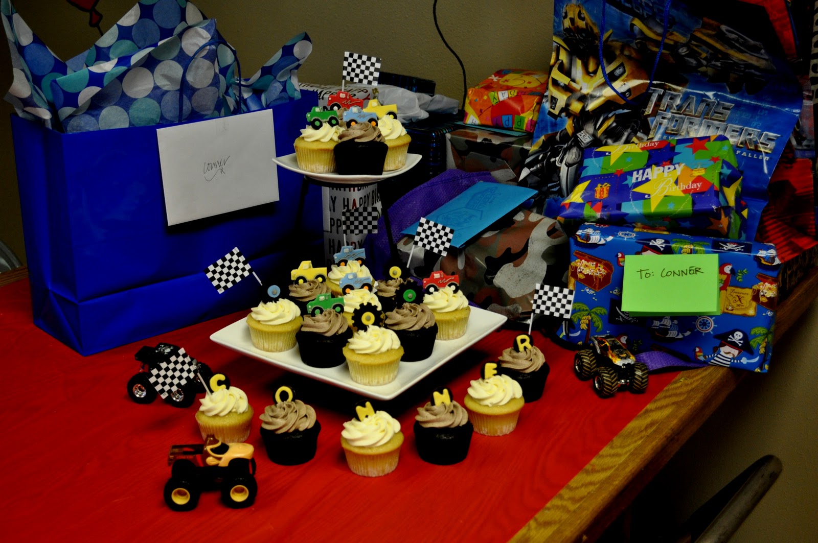 Monster Truck Birthday Cupcakes