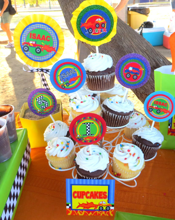 Monster Truck Cupcake Toppers