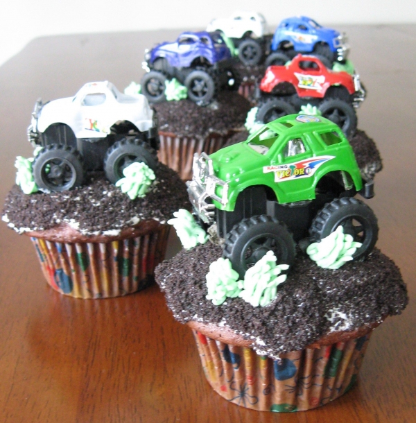 Monster Truck Cupcakes for Boys