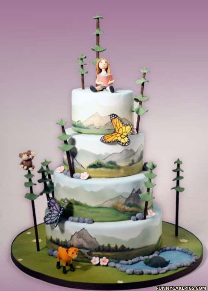 Mountain Birthday Cake