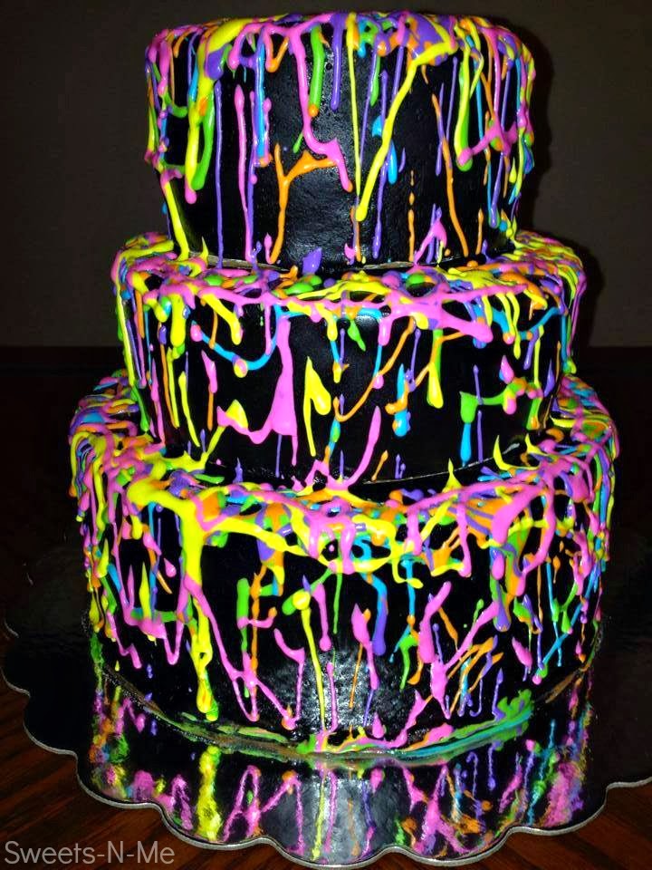 Neon Birthday Cake Ideas