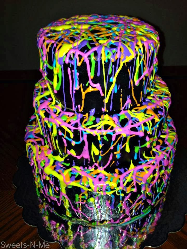 Neon Birthday Cake