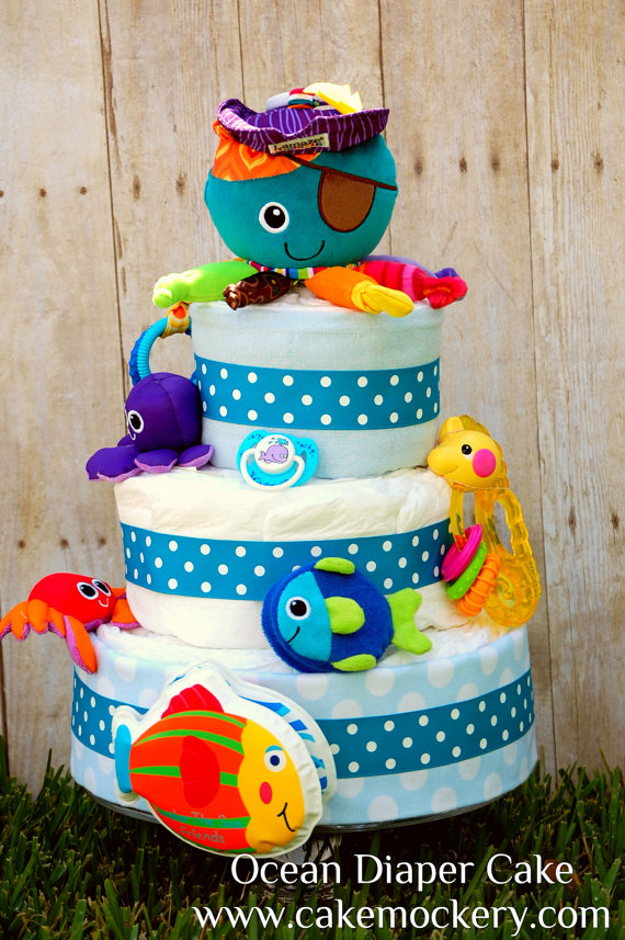 Ocean Diaper Cake