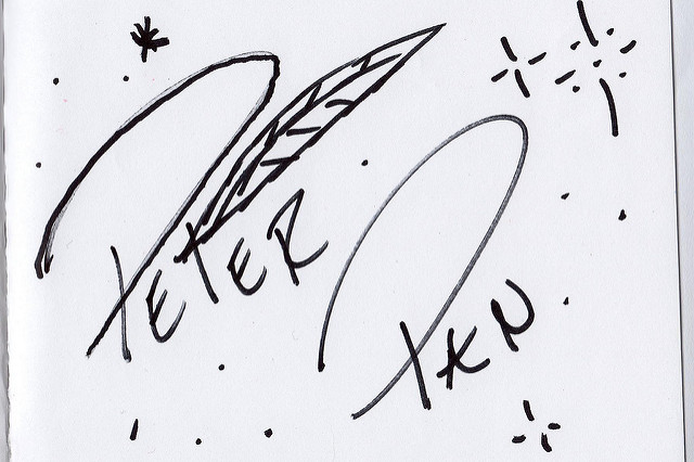 Peter Pan Disney Character Signatures