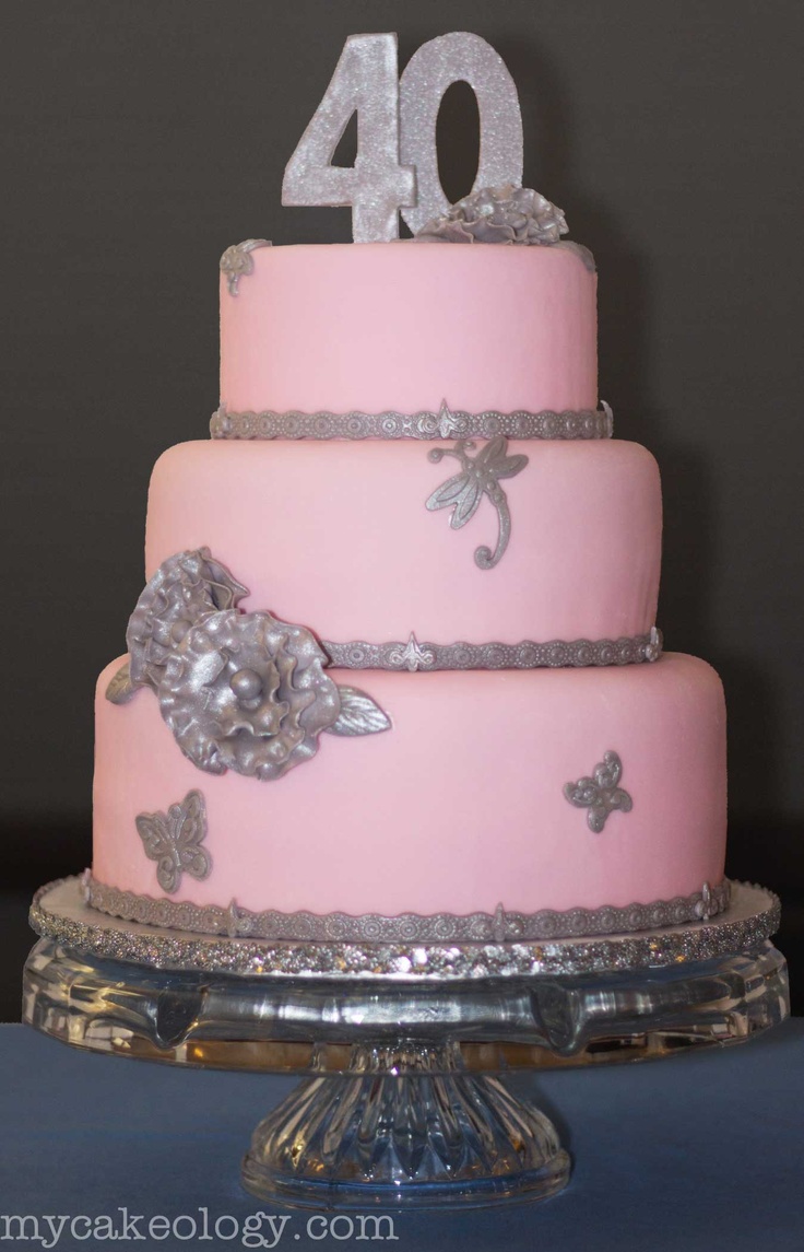 9 Photos of Pink And Silver Birthday Cakes