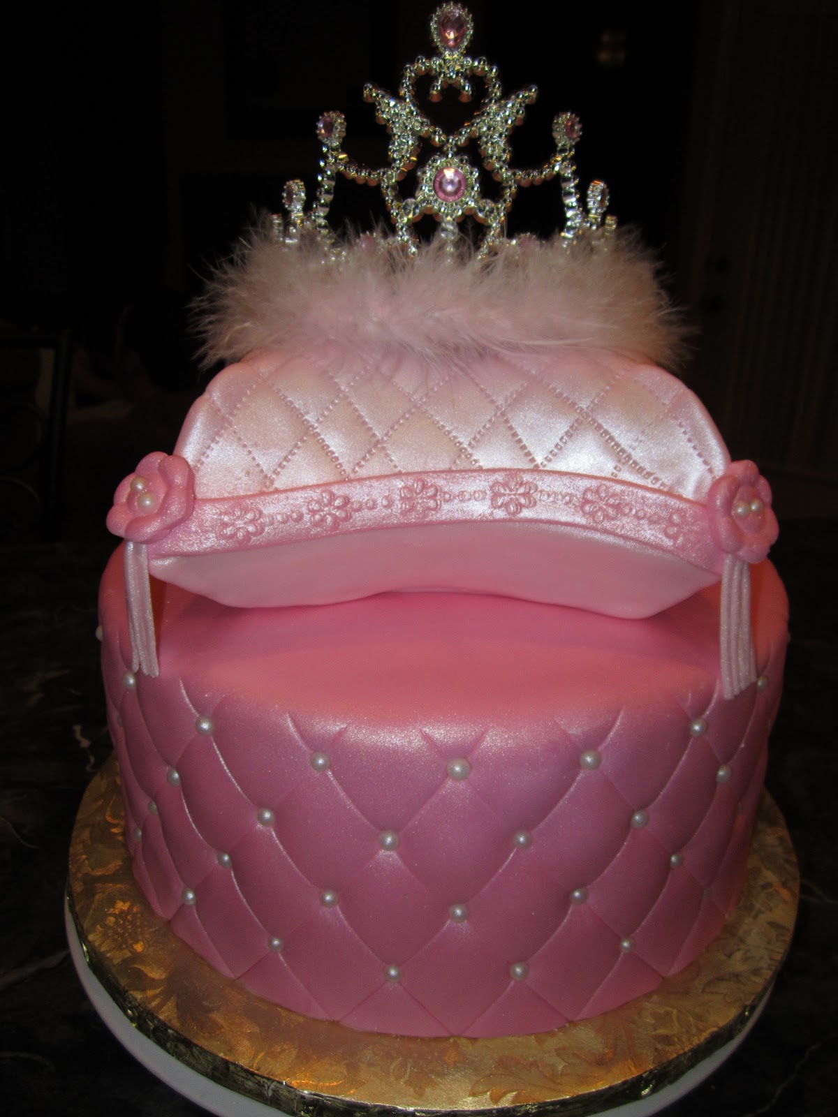 Princess Pillow Cake with Tiara