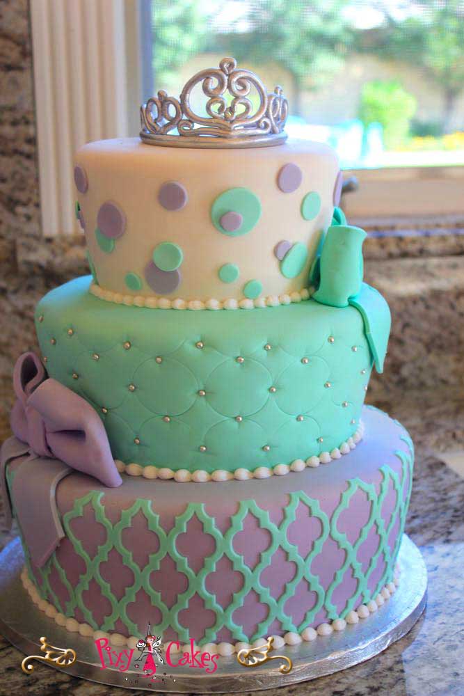 13 Photos of Teal And Purple Princess Cakes