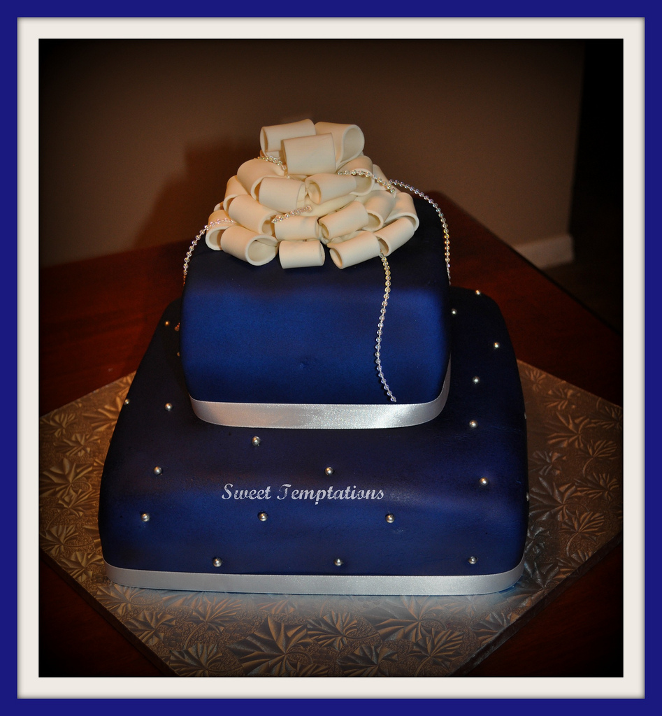 Royal Blue Wedding Cake