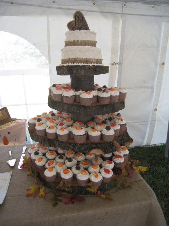 12 Cupcake Cakes For A Rustic Weddings Burlap Photo Rustic