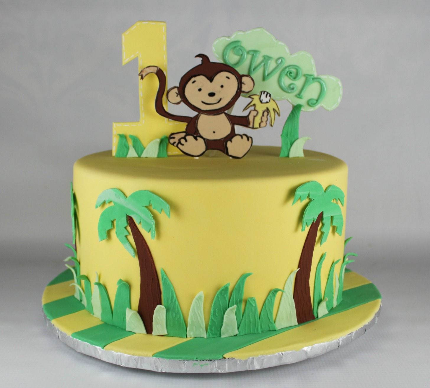 Safari Monkey Birthday Cake