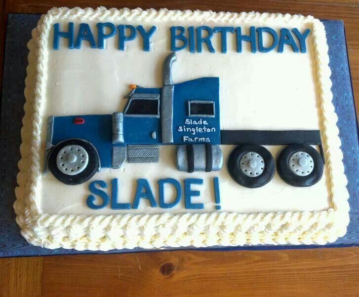 Semi Truck Birthday Cake