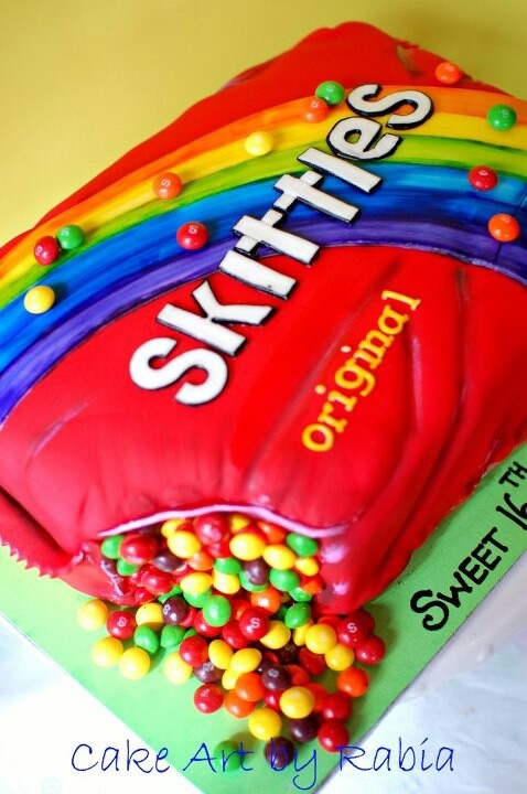 8 Photos of Skittles Candy Birthday Cakes