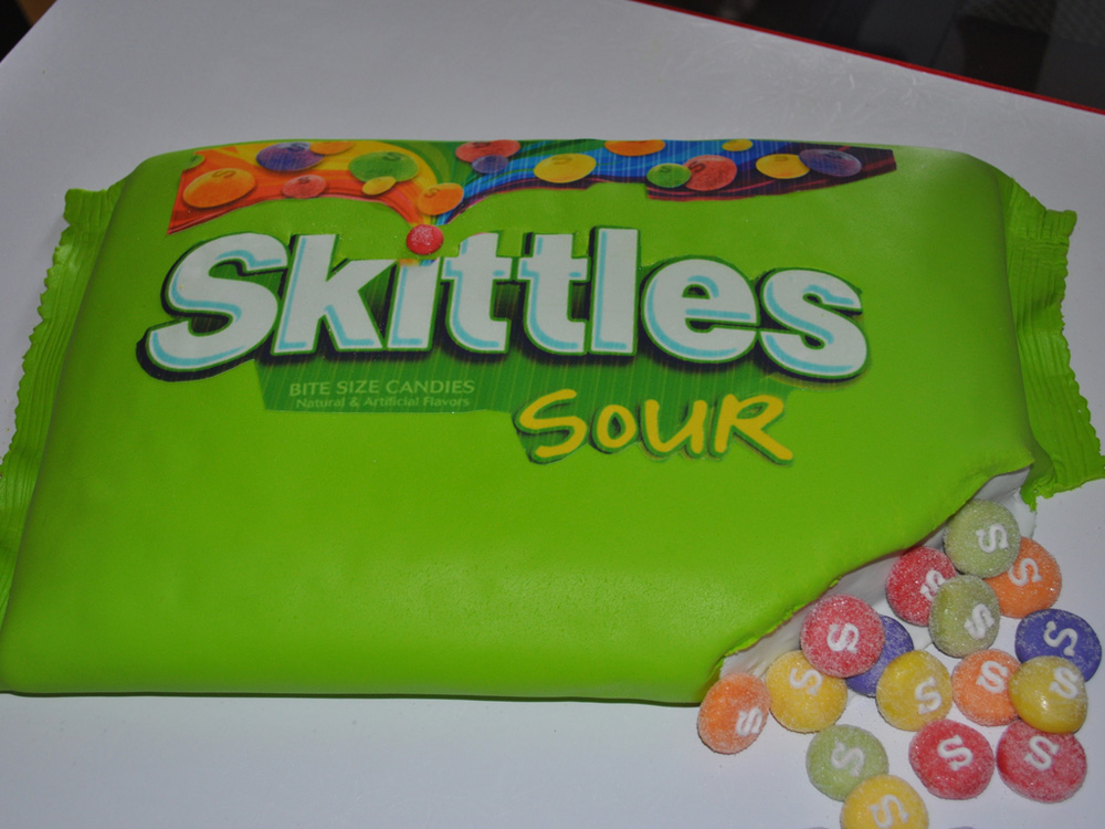 Sour Skittles Cake