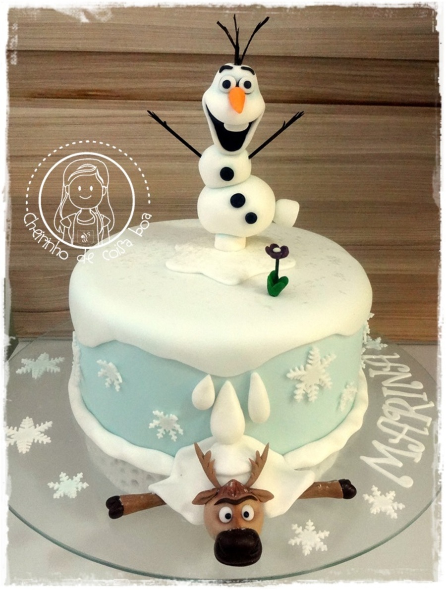 Sven and Olaf Frozen Cake