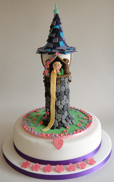 Tangled Rapunzel Tower Cake