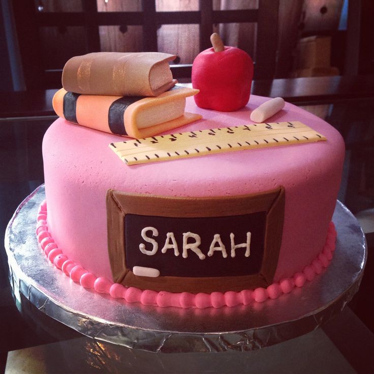 7 Photos of Teacher Birthday Cakes Beautiful